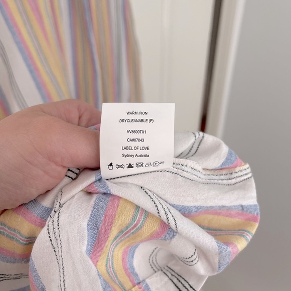 NWOT Label Of Love Striped Cotton Tiered Midi/Maxi Dress - Small - Picture 8 of 9